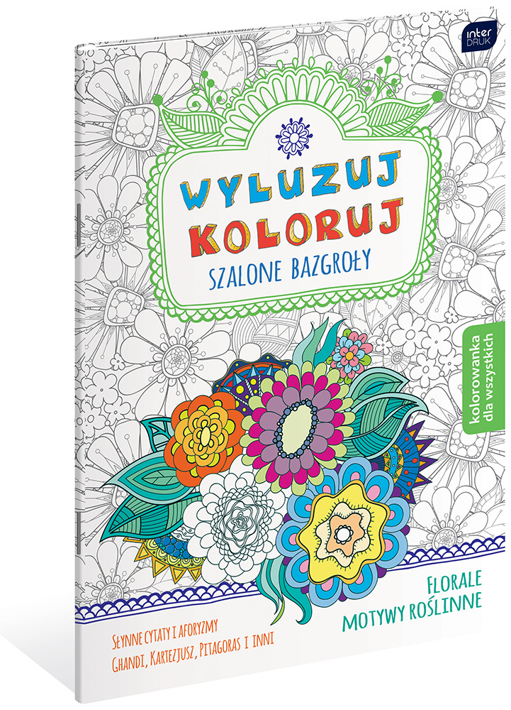 Kolorowanka dla dorosłych B5/32 Wyluzuj mix 4 wzory (7200) Interdruk